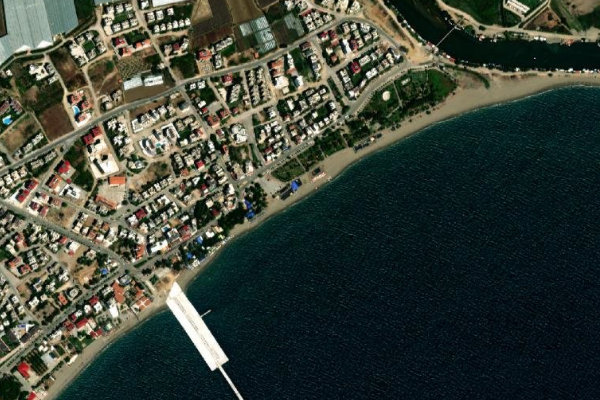 İskele (Anamur) çevresinin uydu görüntüsü
