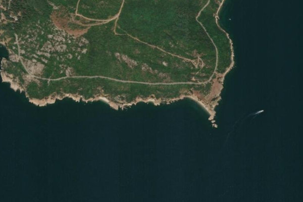 Plaj (Adalar) çevresinin uydu görüntüsü