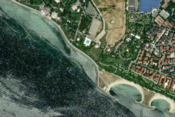 Istanbul çevresinin uydu görüntüsü