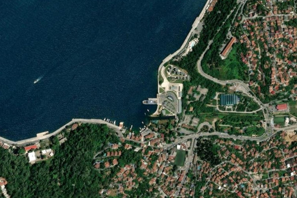 Çubuklu çevresinin uydu görüntüsü