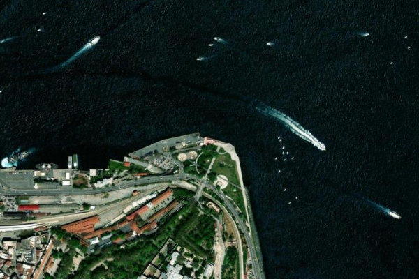 Sarayburnu Manzarası çevresinin uydu görüntüsü