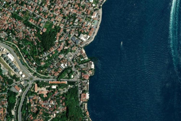 Kanlıkavak Deresi çevresinin uydu görüntüsü