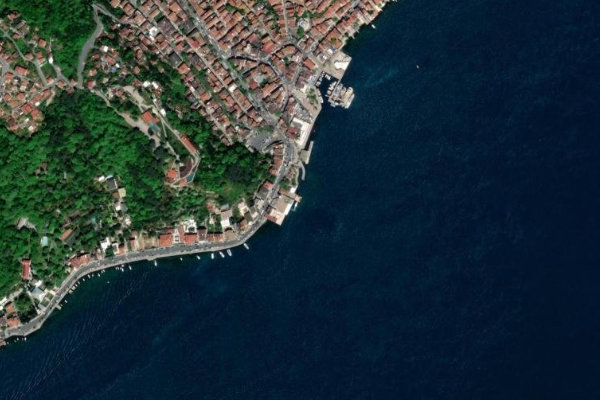Sarıyer çevresinin uydu görüntüsü