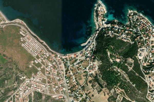 İskele (Karaburun) çevresinin uydu görüntüsü