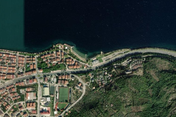 Altınkemer Plajı çevresinin uydu görüntüsü