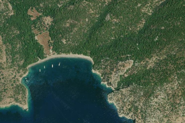 Domuz Çukuru çevresinin uydu görüntüsü