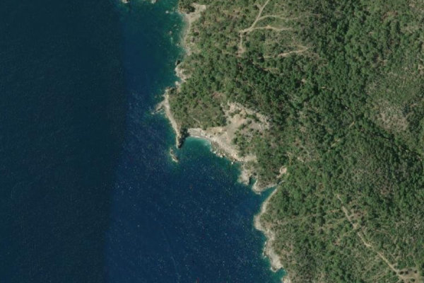 Camel beach (Fethiye) çevresinin uydu görüntüsü
