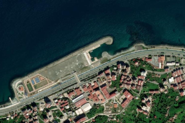 Fener (Rize) çevresinin uydu görüntüsü