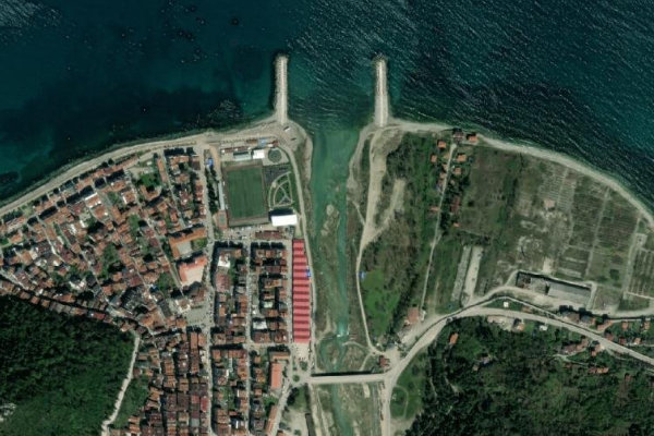 Ayancık Çayı çevresinin uydu görüntüsü