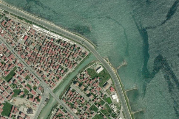 Karadere çevresinin uydu görüntüsü