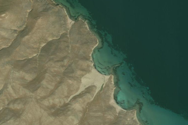 Coombs Cove çevresinin uydu görüntüsü