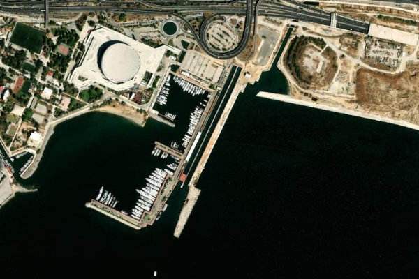 Athens Marina çevresinin uydu görüntüsü