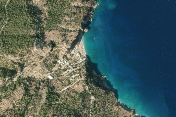 Kira Panagia çevresinin uydu görüntüsü