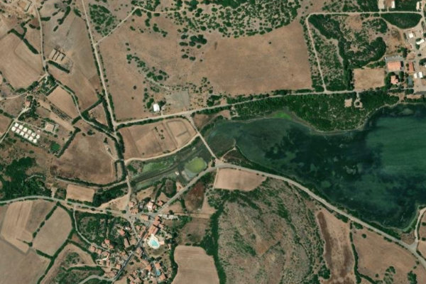 Imagem de satélite da zona de Riu Mannu