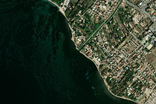 Imagem de satélite da zona de Riu Foxi