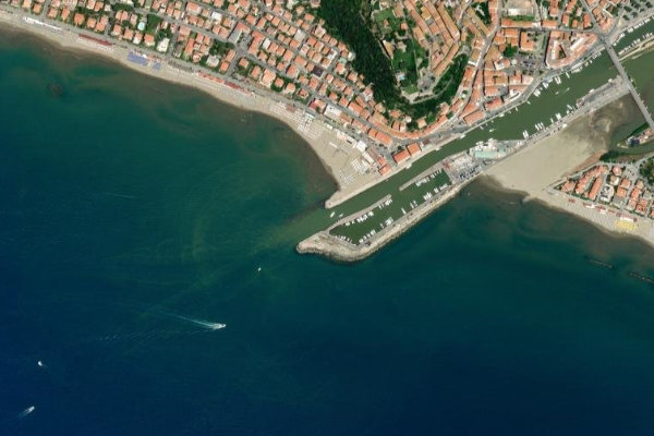 Imagem de satélite da zona de Fiume Bruna