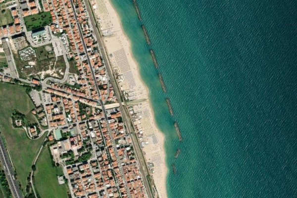 Imagem de satélite da zona de Fosso di Mare