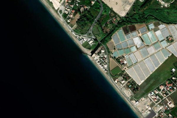 Imagem de satélite da zona de Picentino