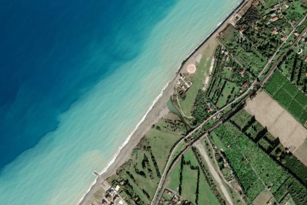 Imagem de satélite da zona de Fiumara Zappulla