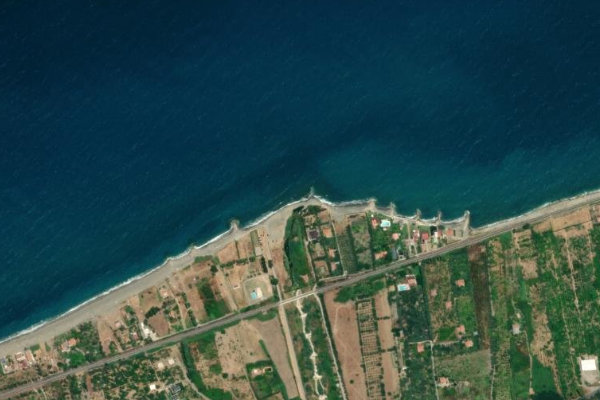 Imagem de satélite da zona de Torrente Naso