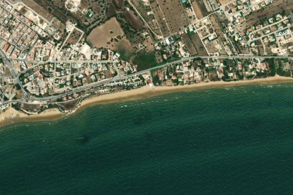 Imagem de satélite da zona de Pozzallo · setor de foz