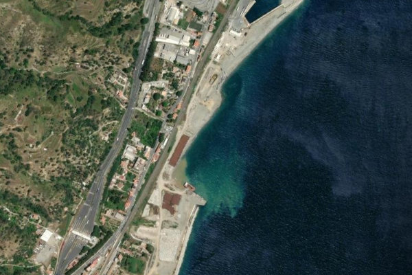 Imagem de satélite da zona de Vallone Guidari