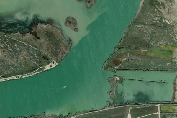Imagem de satélite da zona de Riu Ebre