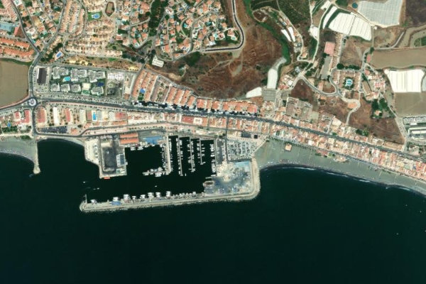 Imagem de satélite da zona de Málaga · setor de foz 3