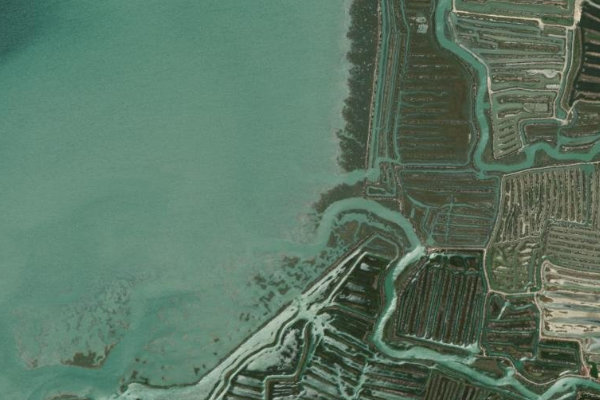 Imagem de satélite da zona de Caño de San Rafael