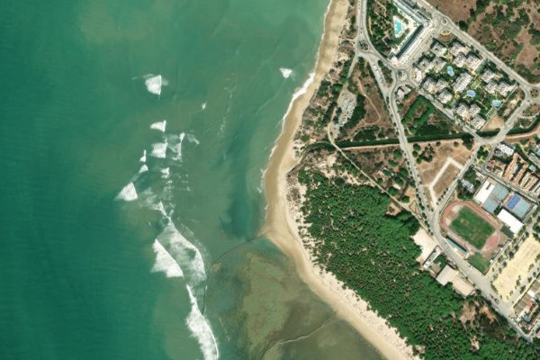 Imagem de satélite da zona de Arroyo de Alcántara