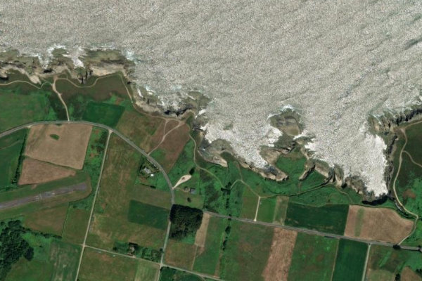 Imagem de satélite da zona de Rego do Barredal