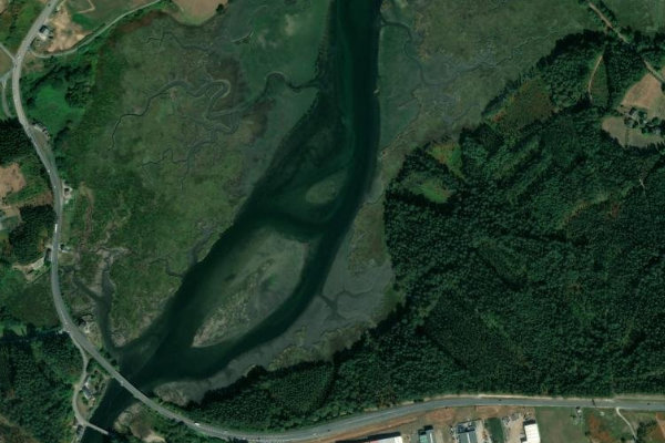 Imagem de satélite da zona de Río Masma