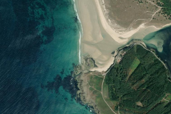 Imagem de satélite da zona de Río Lires