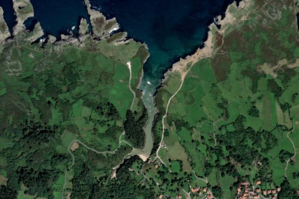 Imagem de satélite da zona de Río Guadamía