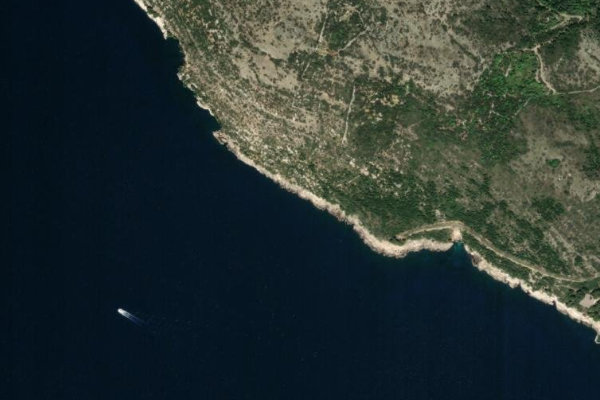 Imagem de satélite da zona de Čibača