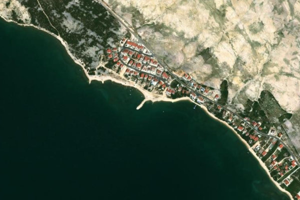 Imagem de satélite da zona de Vidalići