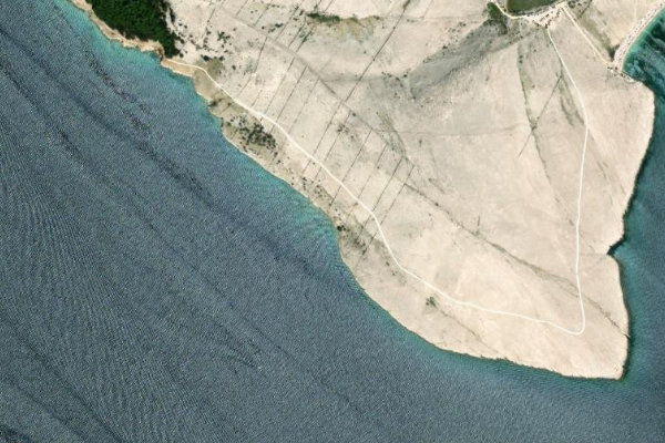 Imagem de satélite da zona de Metajna