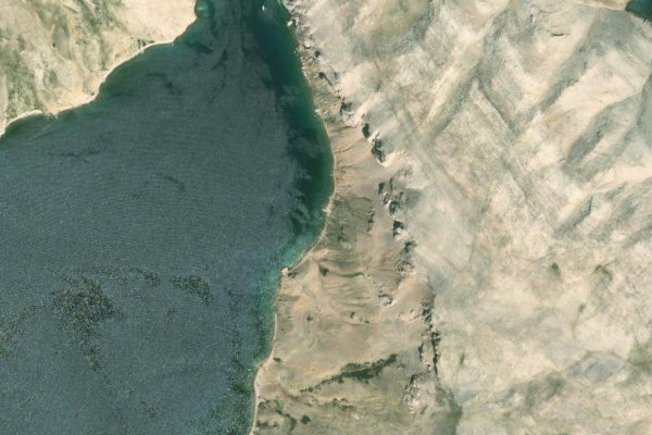 Imagem de satélite da zona de Gusta draga