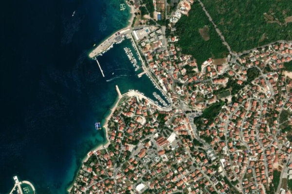 Imagem de satélite da zona de Malinska
