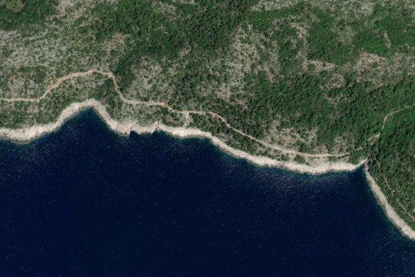 Imagem de satélite da zona de Bjelotin do