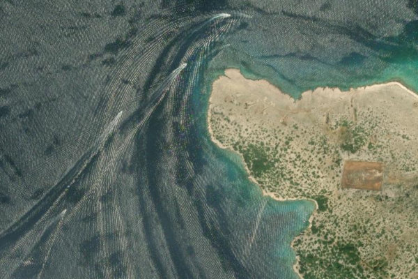 Imagem de satélite da zona de Rt Plitvac