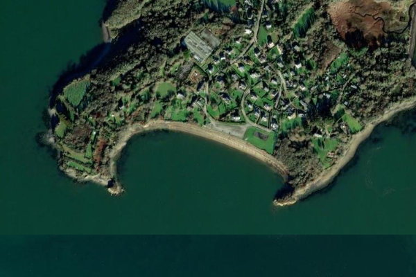 Imagem de satélite da zona de Grève de Porsguen