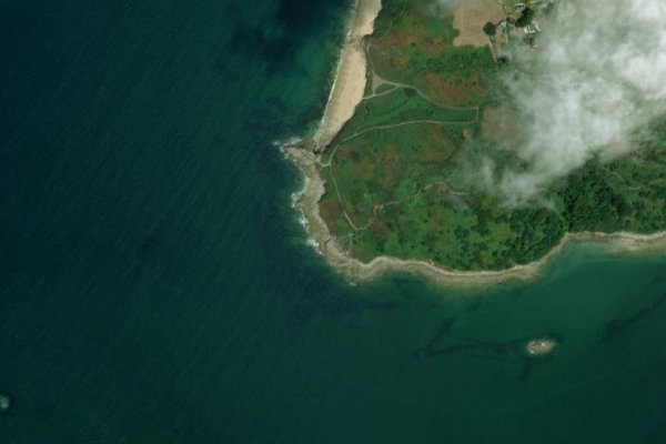 Imagem de satélite da zona de Pointe de Servel