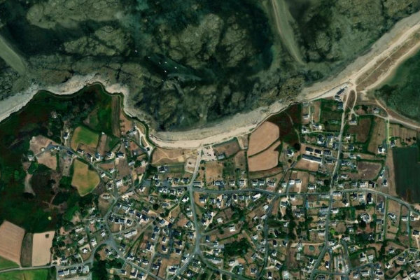 Imagem de satélite da zona de Pors Rand