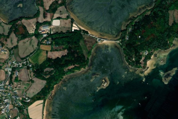 Imagem de satélite da zona de Roc'h Garzon