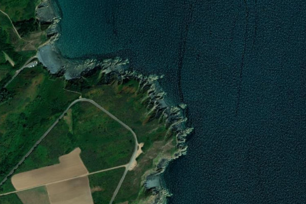 Imagem de satélite da zona de Pointe de Berjul
