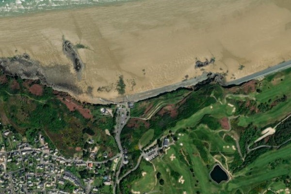Imagem de satélite da zona de Plage des Vallées