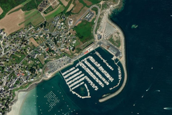 Imagem de satélite da zona de Port d'Armor