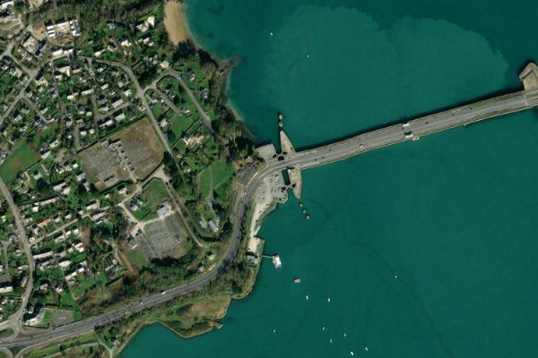 Imagem de satélite da zona de Pointe de la Brebis