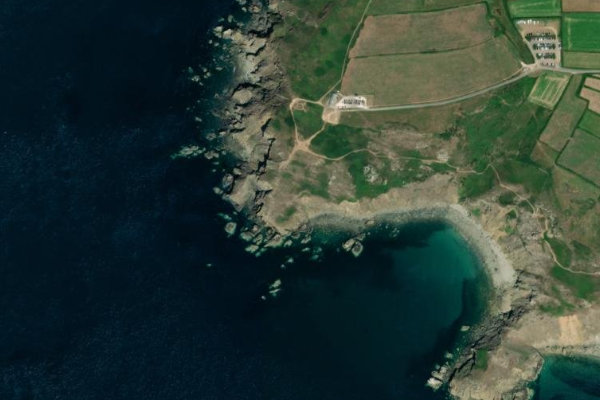 Imagem de satélite da zona de Nez de Voidries